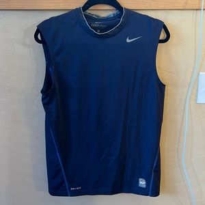 Nike Pro Combat Dri-fit Mens M blue tank